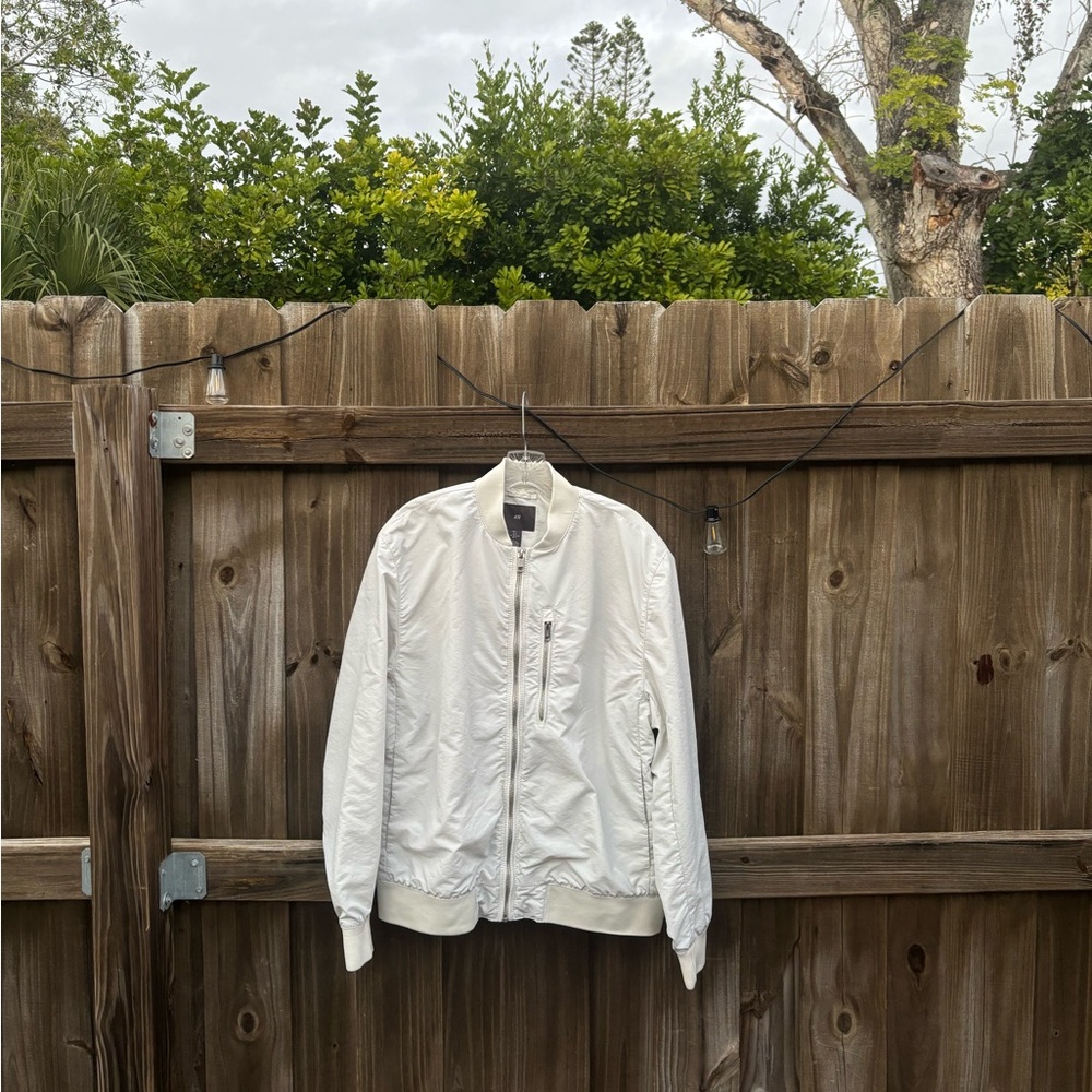 H&M Classic White Bomber Jacket